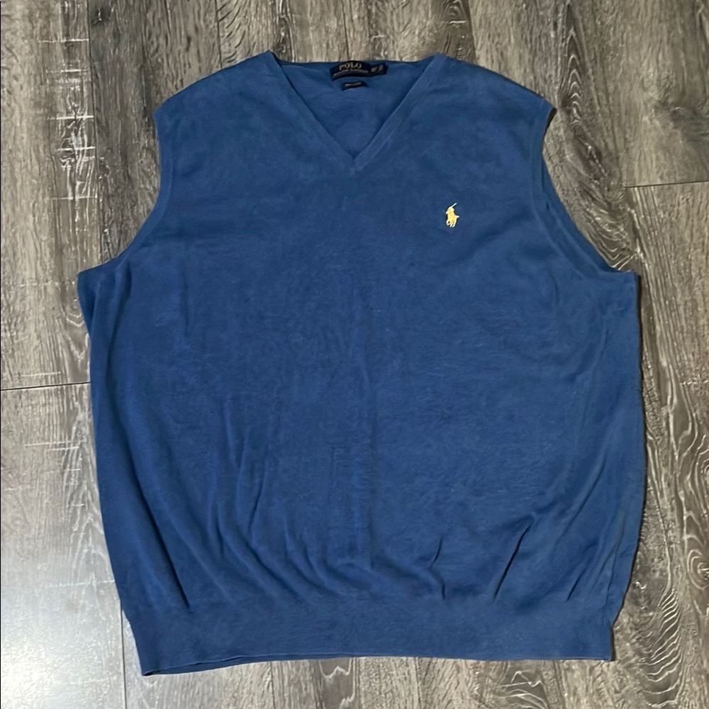 Polo by Ralph Lauren Blue V-Neck Sweater Size 2XLT